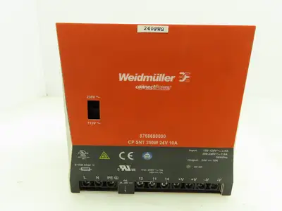 Weidmuller 870868000 Power Supply CP SNT 250W 24VDC 10A