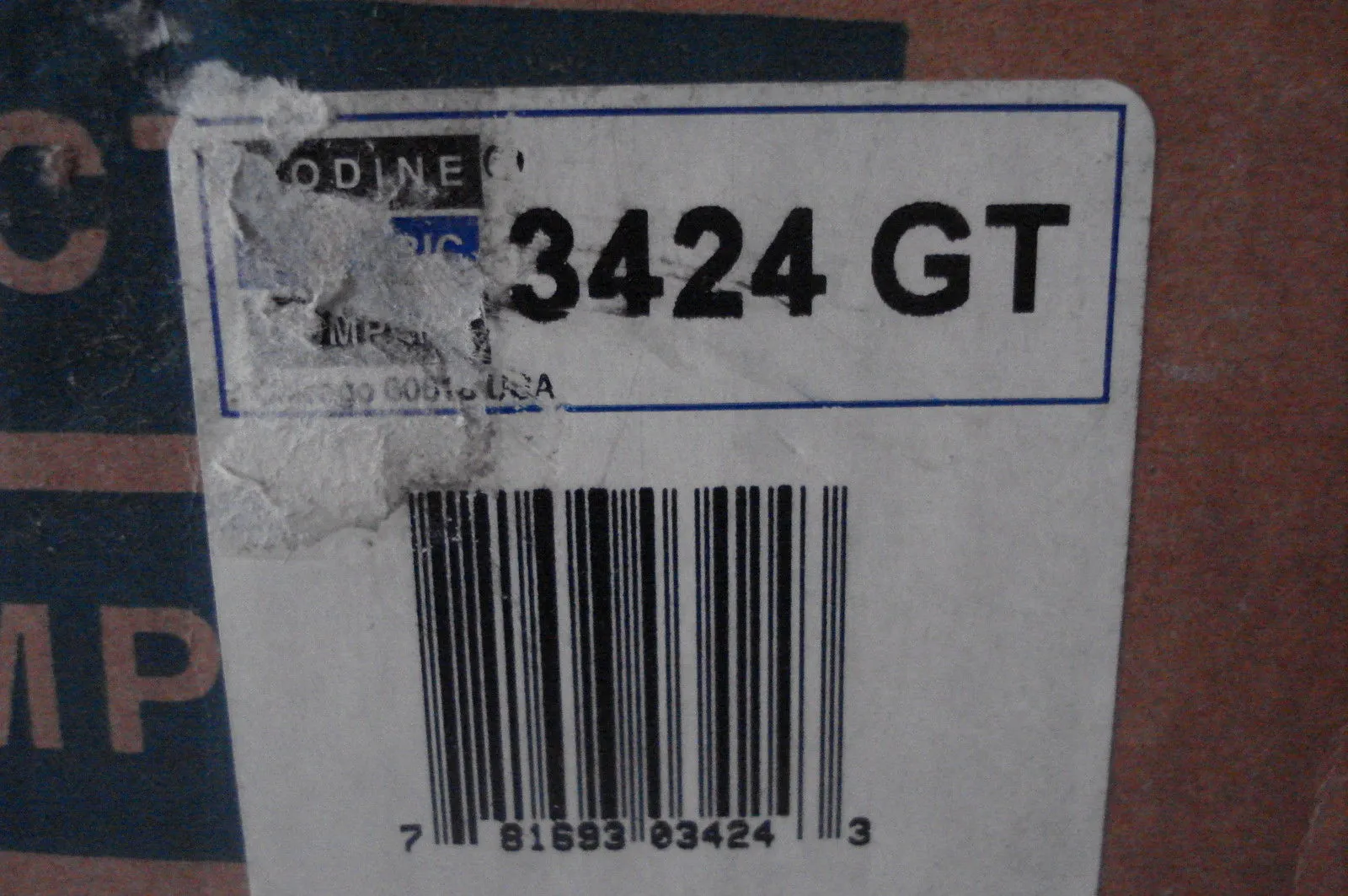 NEW BODINE ELECTRIC 3424 GT GEARMOTOR