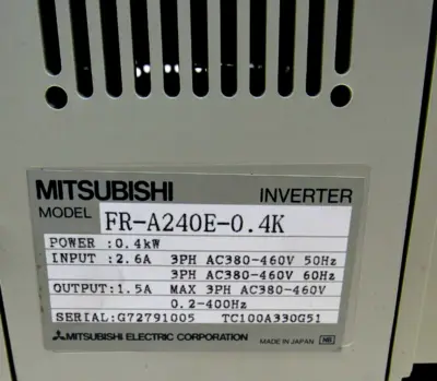 REFURBISHED MITSUBISHI FR-A240E-0.4K DRIVE INVERTER FRA240E04K