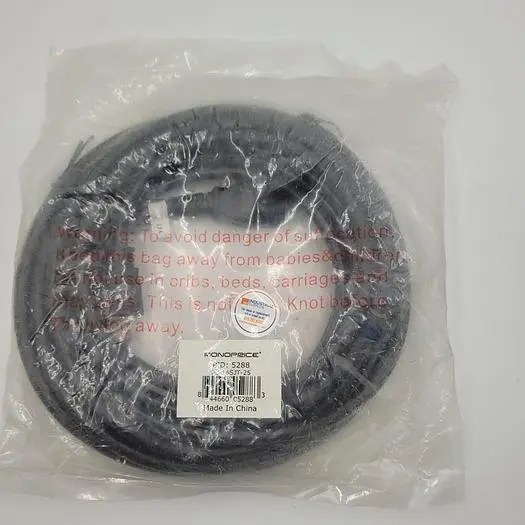 New | in-Stock MONOPRICE MONOPRICE PC-16SJT-25 CORD SEALED IN PLASTIC Cable & Wire | ND Industrial Surplus #1217913