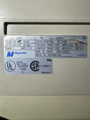 Magnetek DS306 Variable Frequency Drive | Shelby Machinery LLC (2)