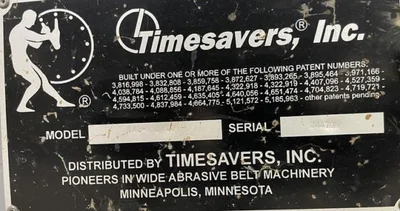 Used 2000 TIMESAVERS 142-2HD/60 Wide Belt Sanders Indiana US | Machine Solutions, LLC #1714689