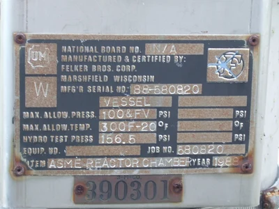 6' Reactor Chamber ASME