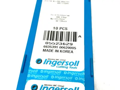 USED INGERSOLL CUTTING RHINOTURN CHIPBREAKER INSERT CNMG090408PC TT8125