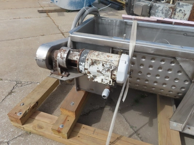 18" wide Stainless Steel Screw Conveyor jacketed trough