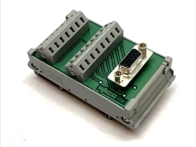 USED WAGO HI-DENSITY 15 PIN D-SUB CONNECTOR