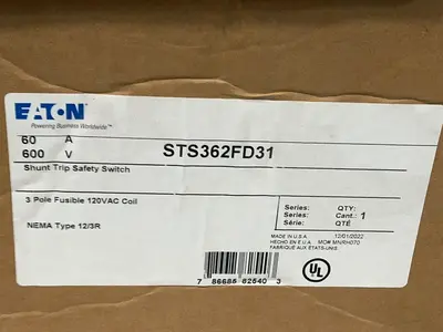 New | in-Stock EATON STS362FD31 Switchgears Ohio US | HGR 24 #1278504