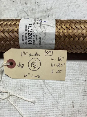Corrugated Bronze Flex Hose Assembly 12″ X 1 1/2″