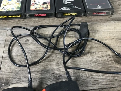 19 - Atari Video Games & 2 Paddle Controllers - see description for more info