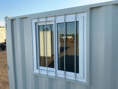 New 10’4” Job Site Storage Container, 10’4” x 6’ x 78-1/2” tall overall, Swing Doors on One End with...