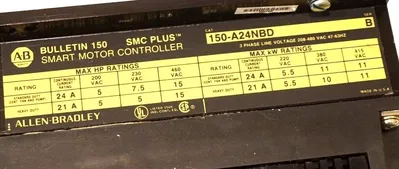 USED ALLEN BRADLEY 150-A24NBD SER. B SMART MOTOR CONTROLLER 150A24NBD