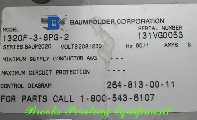 USED BAUM 1320H-3-C-3