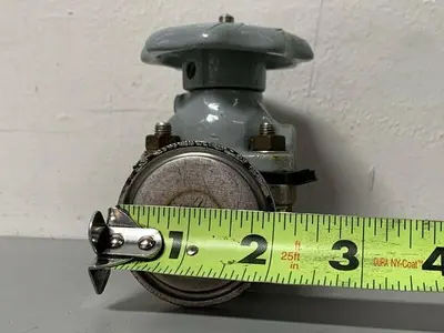 USED ITT CF3M H2 DIAPHRAGM VALVE W/ 1/2" SANITARY FITTING & 2" OD