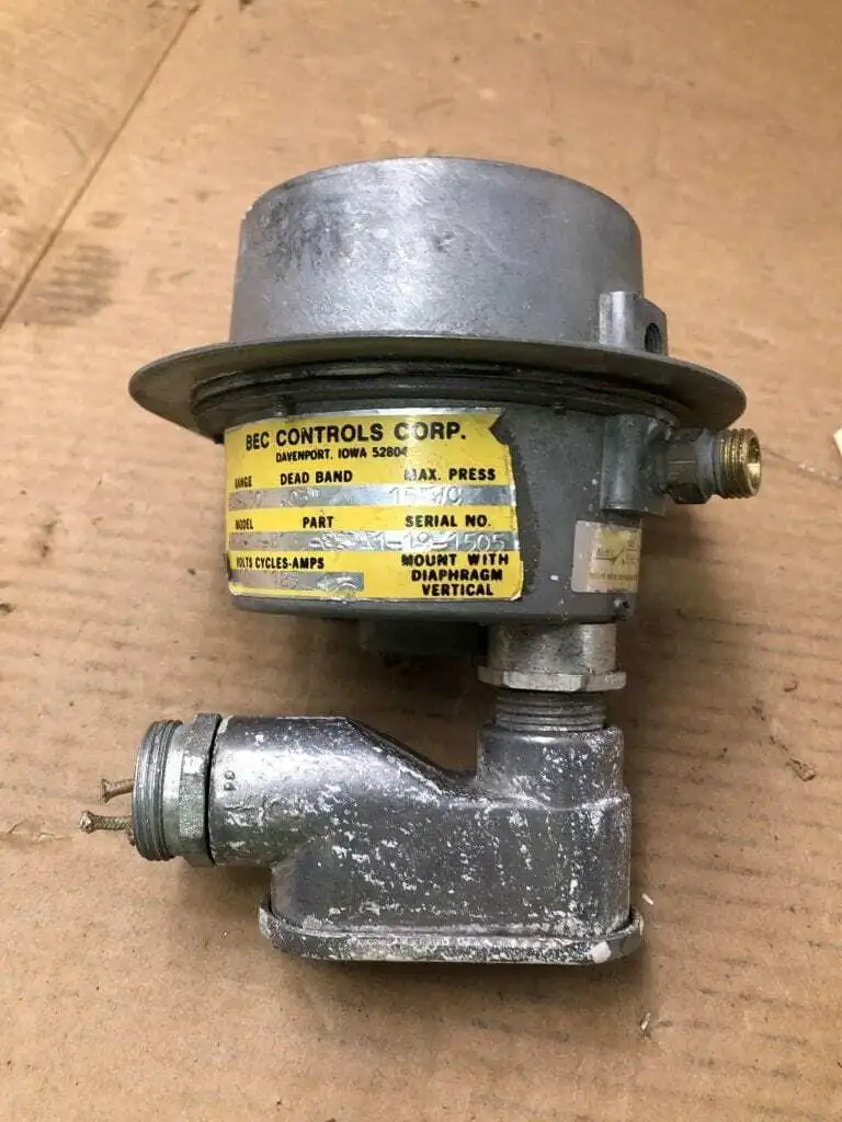 BEC Controls A902-1P-B1B4-82 Air Pressure Proving Switch .05-.50″ 15″WO 10V