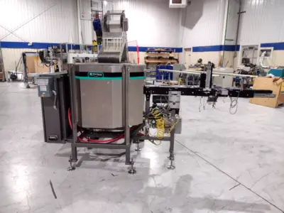 Used Shibuya Hoppmann Centrifugal Vial Feed System & Pre-Feed Elevator Bottle Feed Hopper Elevator Michigan US | Maverick Industrial Sales #1390580