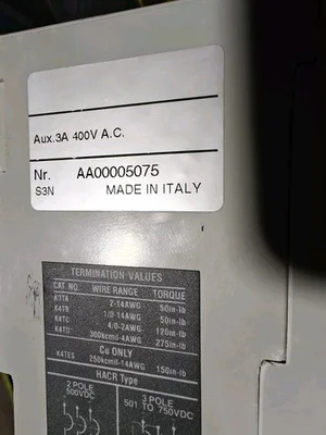 ABB Sace S3 S3N 3Pole 35Amp Circuit Breaker AA00005075