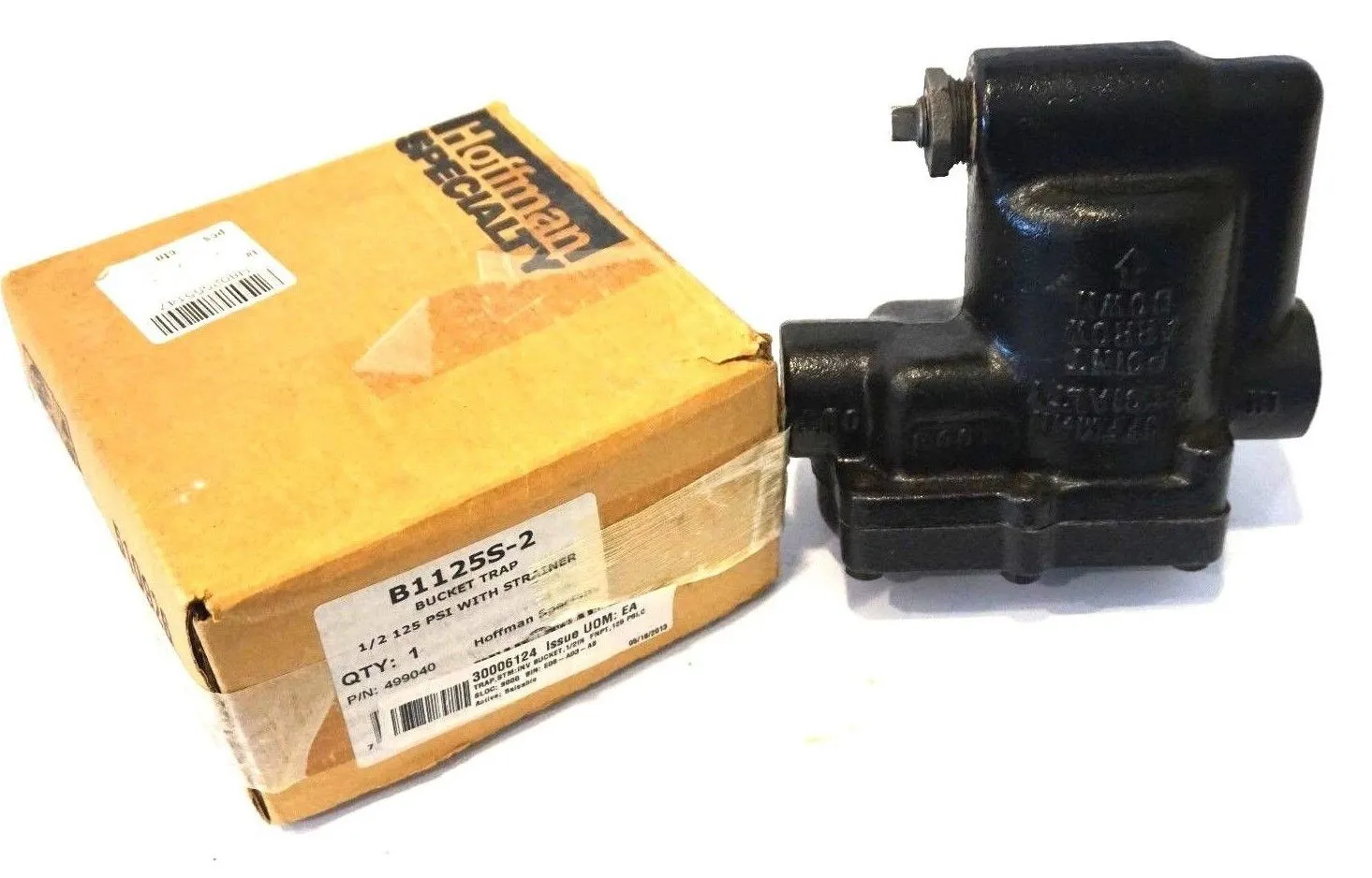 NEW HOFFMAN B1125S-2 BUCKET TRAP 1/2" 125 PSI WITH STRAINER B1125S2