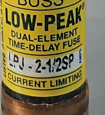 Bussmann LPJ-2-1/25P Fuse (Box w/6) Loc4E44