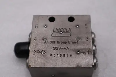 LINCOLN  SKF SSV-VA 0C43566 DIVIDER VALVE BLOCK STOCK H1032A