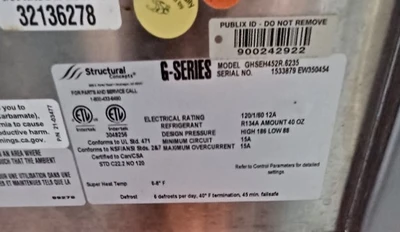 42-0197 Structural Concepts 52” Self Contained Refrigerated Bakery Case