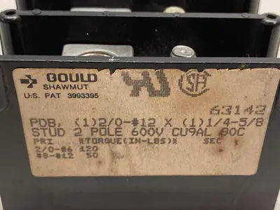 Used GOULD 63142 Miscellaneous Equipment (Electrical & Power) | Surplus Asset Holdings #1202047