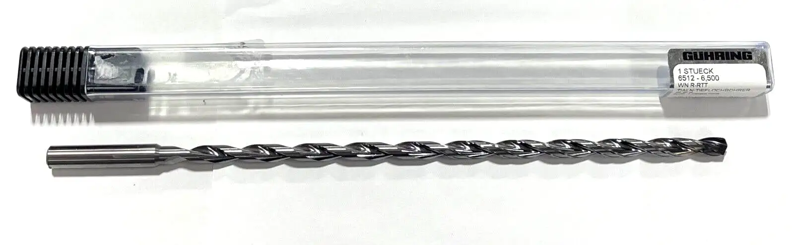 Guhring 6.5mm Solid Carbide Drill 25xD Coolant Thru TiAlN Tipped 135°