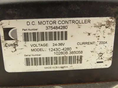 Curtis 1243C-4280 AC Motor Controller 24-36V Toyota 7HBW23 Pallet Jack 375484280