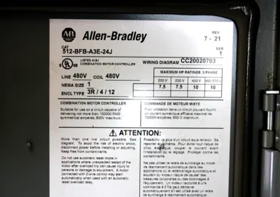 USED ALLEN BRADLEY 512-BFB-A3E-24J