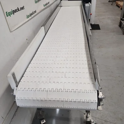 Sanitary Conveyor Table top Belt 20'' large by 108'' long by 34'' adjustable height  # 11251