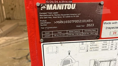 New | in-Stock 2022 MANITOU 1650RT Compact Track Loaders Texas US | National Equipment Dealers #1422829