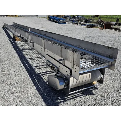 Used Woods Fabrication Stainless Steel Troughing Conveyor - 30"W X 40'