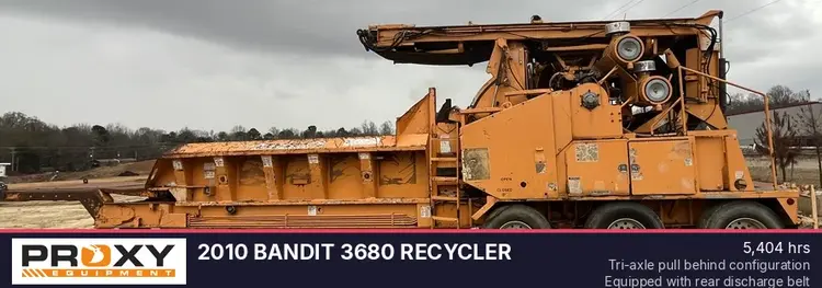 Used 2010 BANDIT 3680 RECYCLER Forestry Grinders North Carolina US | Proxy Equipment #1385374