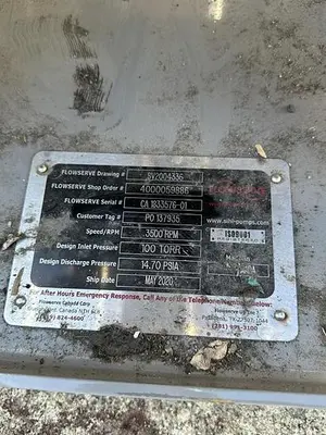 USED 2020 FLOWSERVE LPHR 25007 AB AHF 4B 4