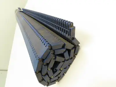 Intralox Blue Plastic Flat Top Smooth Conveyor Chain Belt 60" Wide x 30" L