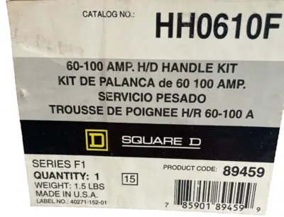 NEW SQUARE D HH0610F H/D HANDLE KIT 60-100AMP.