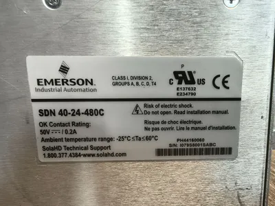 EMERSON SDN 40-24-480C Switching Mode Power Supplies | ESS Industrial Equipment Sales (5)