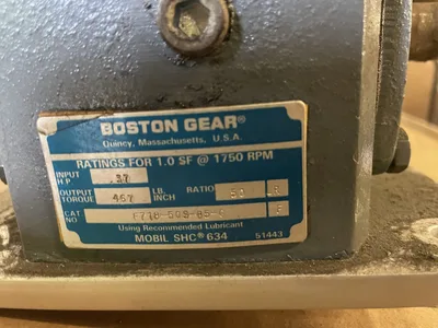 Boston Gear F718-50S-B5-G 90V DC Gear Drive/Speed Reducer 50:1 .5HP 1750RPM