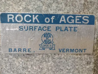 8' X 4' X 14" ROCK OF AGES PRECISION LAYOUT INSPECTION GRANITE TABLE: STOCK #23787