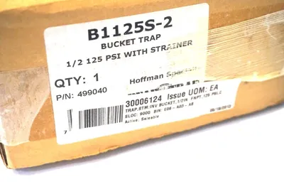 NEW HOFFMAN B1125S-2 BUCKET TRAP 1/2" 125 PSI WITH STRAINER B1125S2