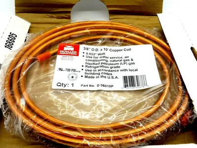 NEW MUELLER D06010P REFRIGERATION COPPER TUBING COIL 3/8" X 10' 65177537