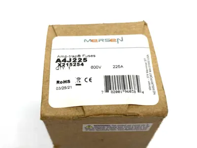 NEW AMP AMP-TRAP FUSE, FAST-ACTING, CURRENT LIMITING 600V 225A X215254