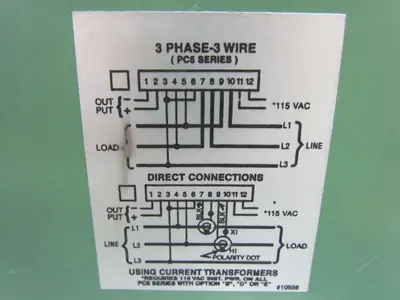 Ohio Semitronics 3 Phase AC Watt Transducer 0-300 Volts 0-5 Amps 0-2KW=4-20mA
