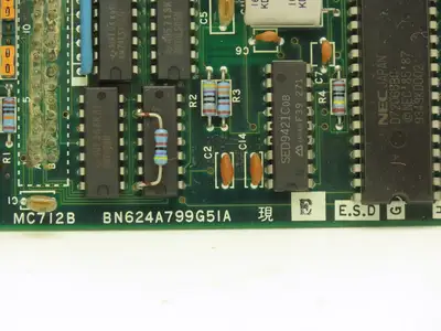 Mitsubishi Mazak BN624A799G51A PCB Slot Rack Printed Circuit Board Card MC712B