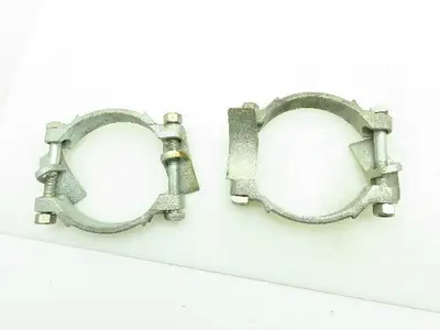 Dixon V & C 525 Plated Iron Hose Clamp w/Saddles 5-1/4"Diameter LOT OF 2