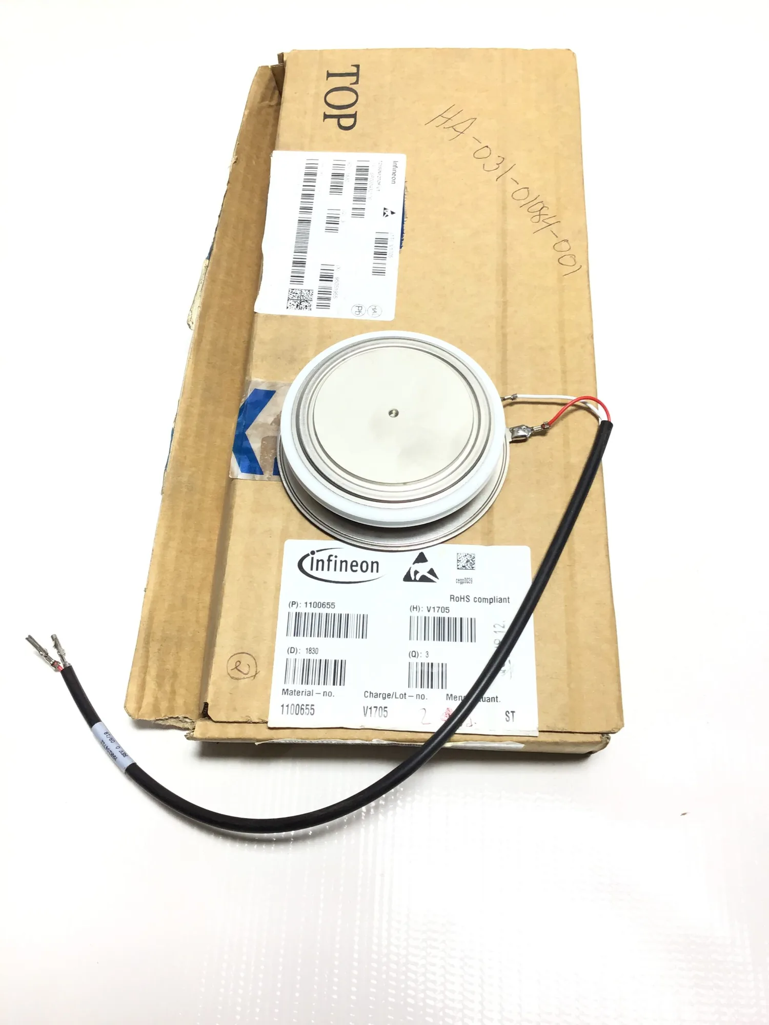 Infineon T2180N12T0F/HA-031-01084-001 Press Pack Thyristor/SCR
