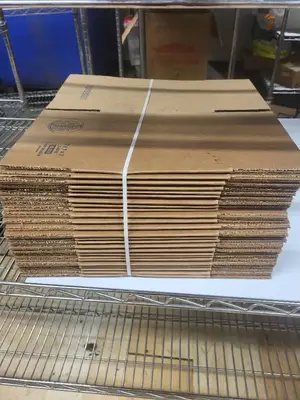 Bundle of 4x4x4 and 7x7x7 Uline Corrugated Shipping Boxes