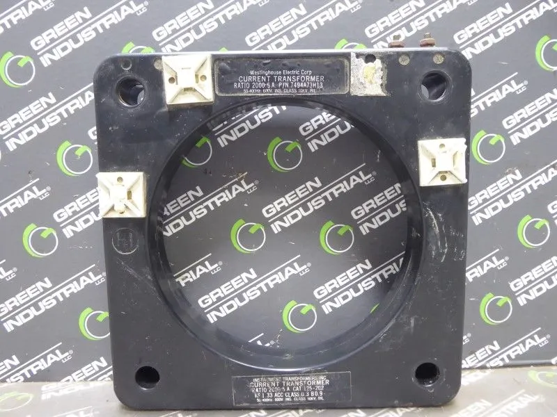 Westinghouse 7494A73H13 Current Transformer 50-400Hz 600V 2000:5A Ratio Used