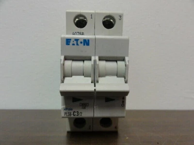 EATON PLS6-C3/2 2 POLE, 3A, CIRCUIT BREAKER