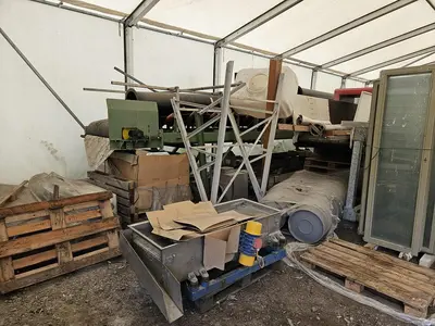 USED HOSOKAWA TWO-STAGE PLASTIC SHREDDING AND GRANULATION SYSTEM