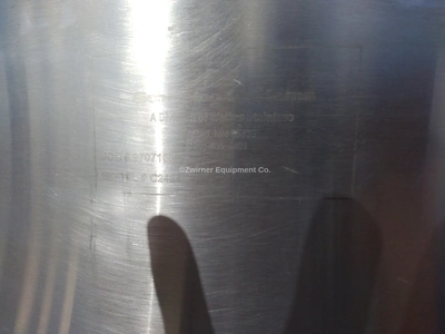 MUELLER 100 GALLON DOME TOP, DISH BOTTOM STAINLESS STEEL SINGLE SHELL TANK